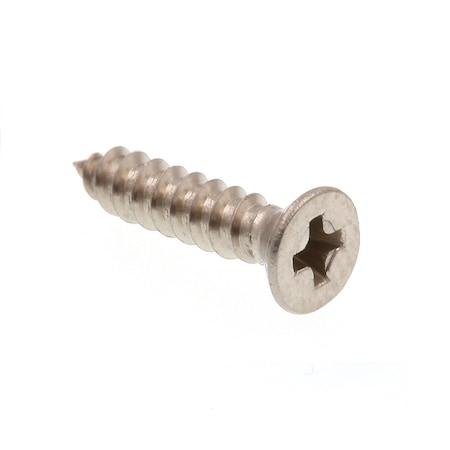 Prime-Line Sheet Metal Screw, Self-Tap, Flat, Phil Dr No. 12 X 1in 18-8 Stainless Steel 100PK 9017460